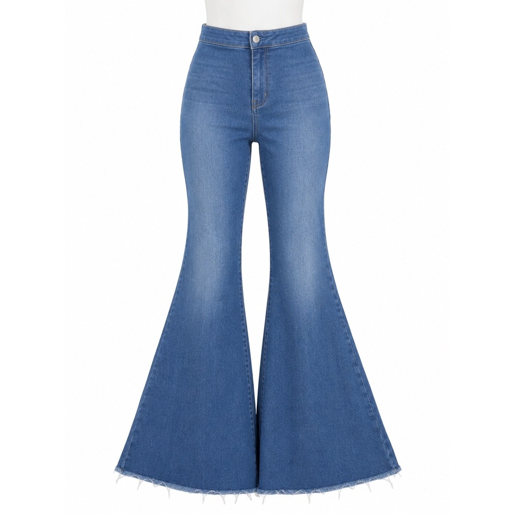 Free People We The Free Flare Jeans Womens 27 Blue Just Float On Boho 70s Bell